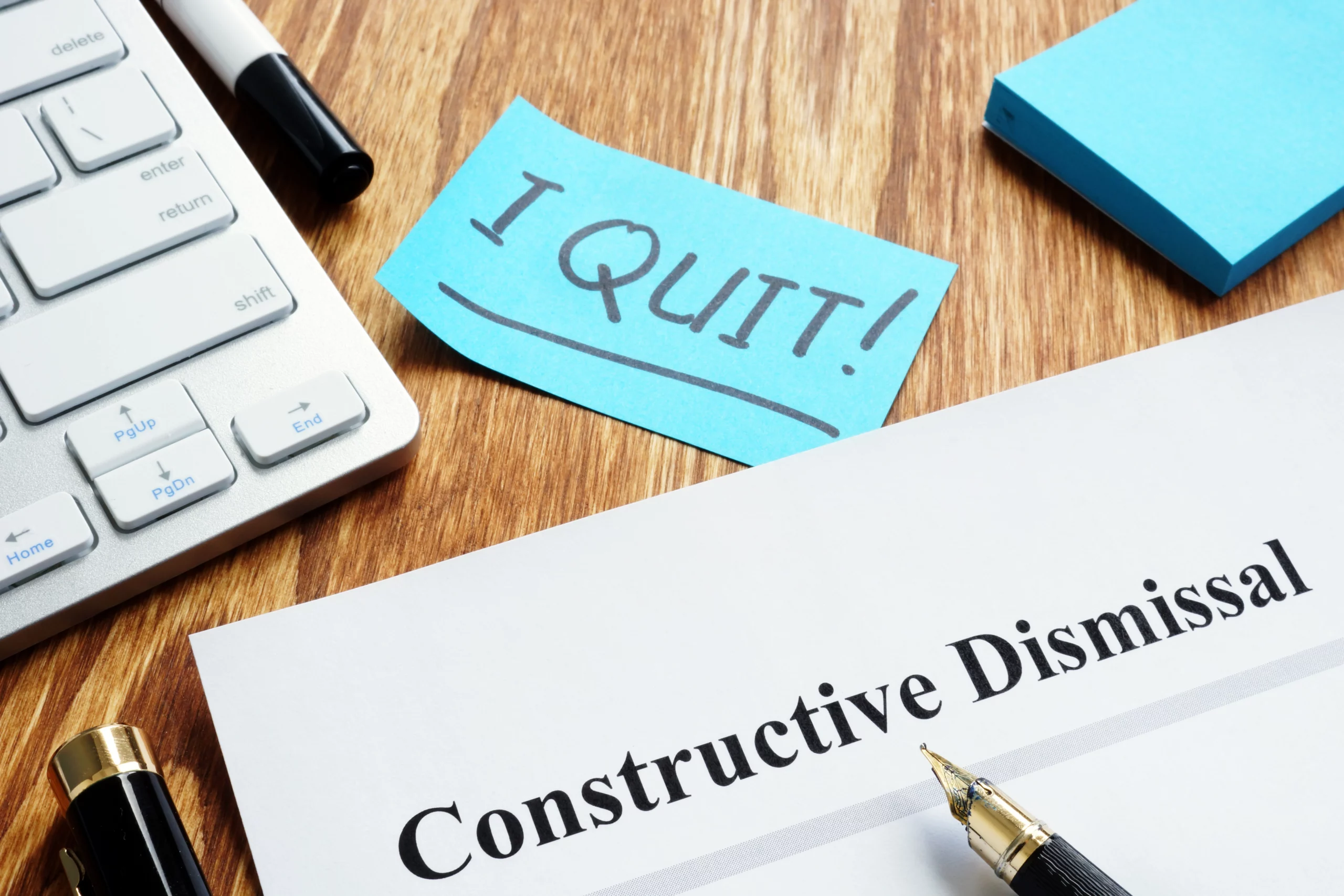 a bit of paper saying constructive dismissal 