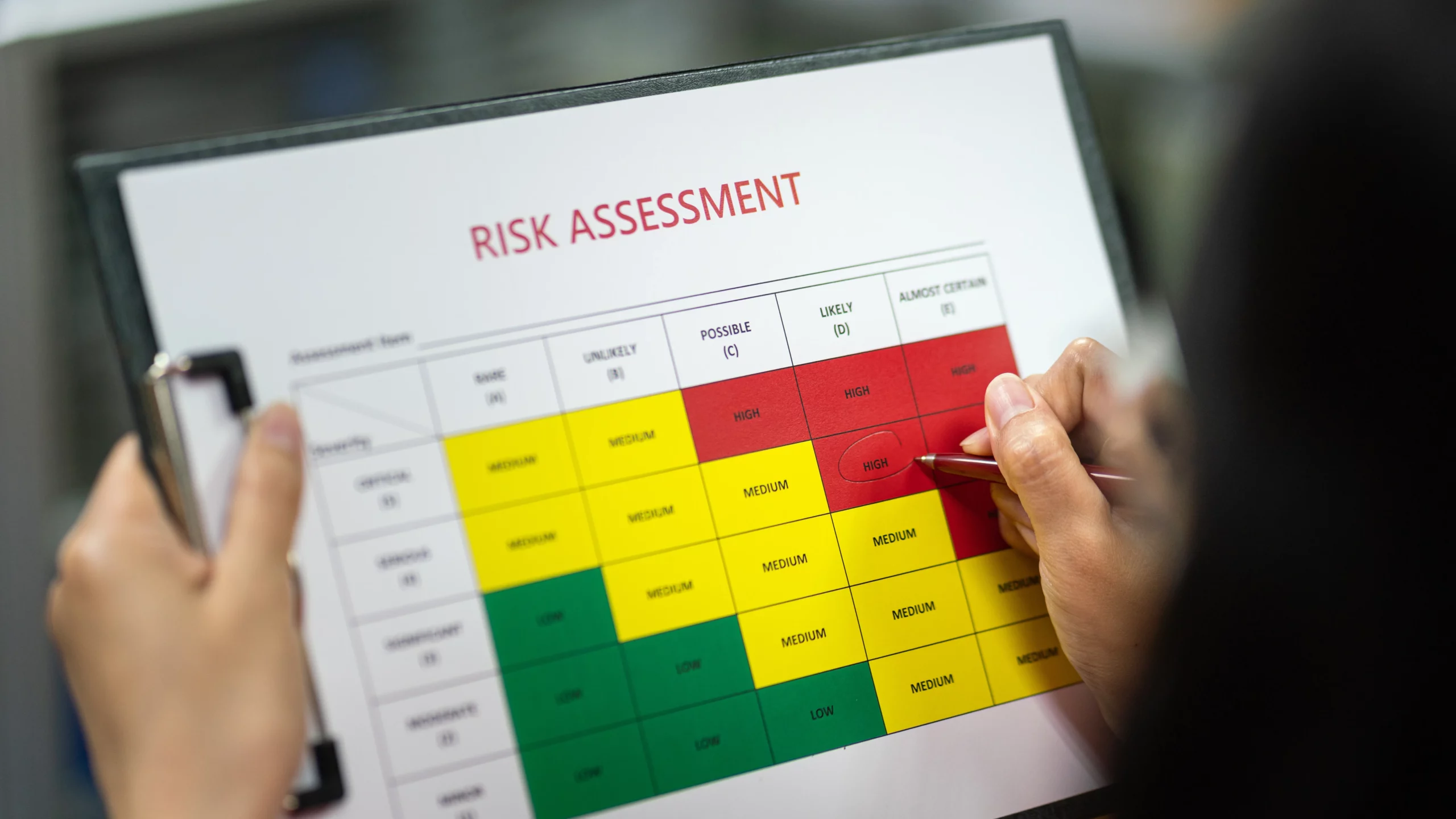 a competent person going through the risk assessment process and deciding on reasonable control measures 