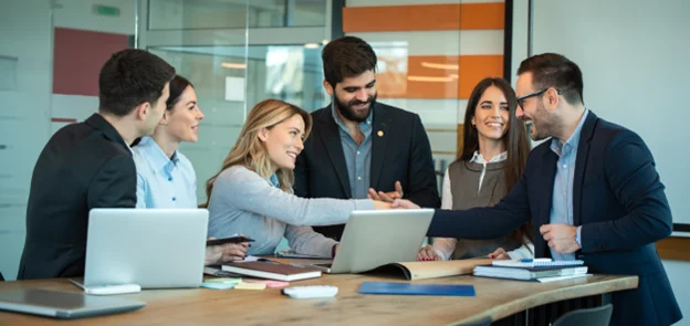 Group of employees sign contract of employment with same employer