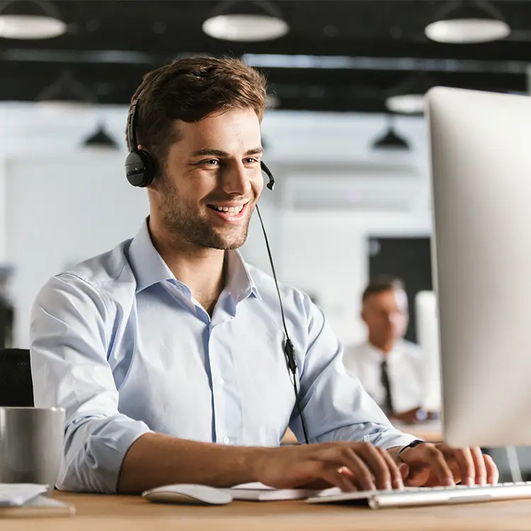 a man on the phone talking about the acas code of practice with an employer