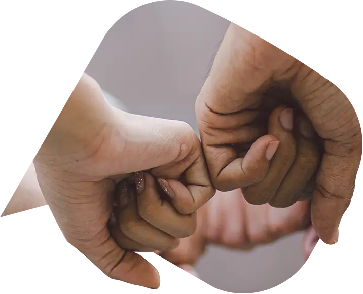 two hands fist bumping the acas code of practice.