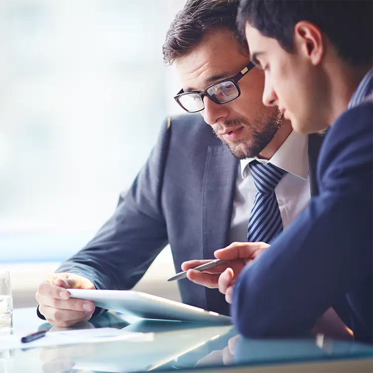 Two employers looking at an employment termination letter